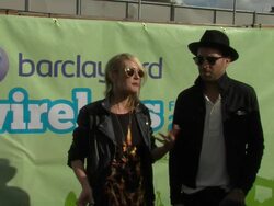 INTERVIEW: Metric on the European response to their music at Wireless Festival 2012 on July 06, 2012 in London, England (Footage by WireImage Video/Getty Images) Stock Footage