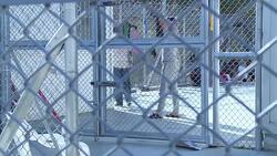 CLEAN : Tensions high in non Syrian camp on Greek island Lesbos News Clip