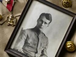 Vintage Military Portrait Stock Footage