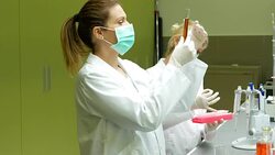 Research in laboratory, Slow Motion 4K video Stock Footage