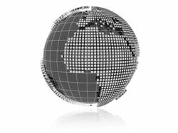 Graphic cube globe Loopable Stock Footage