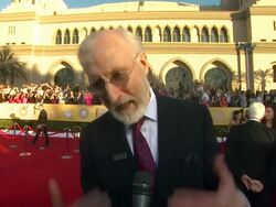 INTERVIEW: James Cromwell on the event, The Artist and Oscar predictions at 18th Annual Screen Actors Guild Awards - Arrivals on 1/29/12 in Los Angeles, CA. Stock Footage