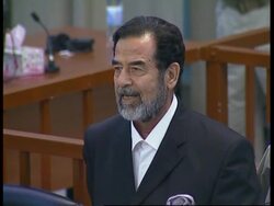 Saddam Hussein found guilty and sentenced to death by hanging News Clip