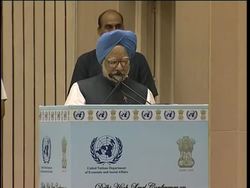 Prime Minister Singh opens conference on climate change News Clip