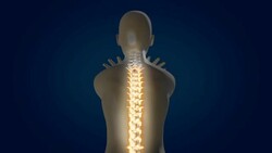 Back Pain Glow Stock Footage