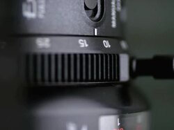 ECU Shot of Focus ring of Sony EX1 camera / London, United Kingdom  Stock Footage