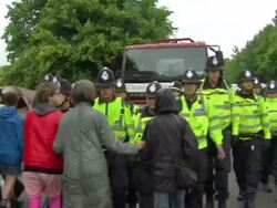 Protests in Balcombe Against Shale Gas Drilling News Clip