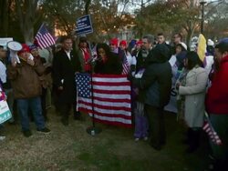 Immigration Groups Celebrate Obama Executive Action In Front Of White House Stock Footage