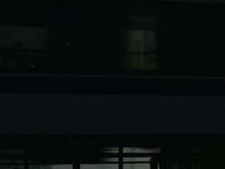 Sunset - Factory and passing train + Audio Stock Footage