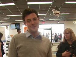 Cory Monteith at the Glee Live Samsung Infuse 4G DTR Event - Stevens Creek AT&T Store at San Jose CA. (Footage by WireImage Video/Getty Images Entertainment Video) Stock Footage