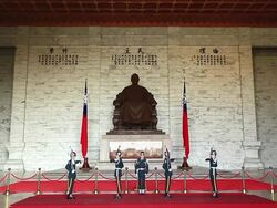 Military Performance at the Chiang Kai-Shek Memorial Stock Footage