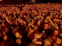 M/S EXT Concert Crowd Festival Night Stock Footage