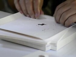 Folding Papers Stock Footage