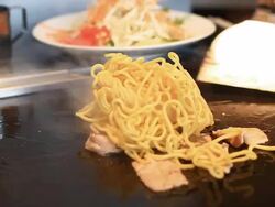 HD:Chef cooking Japanese Fried Noodle "YAKISOBA". Stock Footage