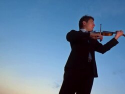HD: Passionately Playing The Violin Stock Footage