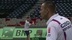 CLEAN : Djokovic takes on Berdych at Davis Cup News Clip