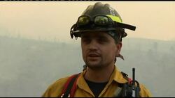 Firefighters continue to battle forest fires near Los Alamos News Clip
