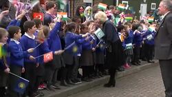 The Duchess of Cornwall visits Barn Croft Primary School as part of Commonwealth Day celebrations. News Clip