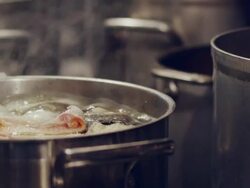 Restaurant food preparation Stock Footage