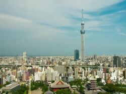 Tokyo skytree and senso-ji temple time lapse Stock Footage