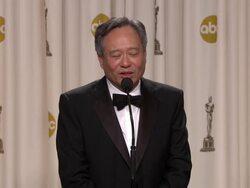 SPEECH - Ang Lee on overcoming cultural differences in Hollywood at 85th Annual Academy Awards - Press Room in Hollywood, CA, on 2/24/2013 Stock Footage