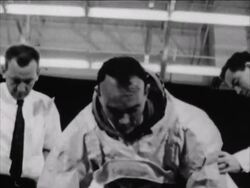 SYND 27-06-69 APOLLO 11 ASTRONAUTS IN TRAINING, GIVE BIOGRAPHIES AND TALK OF MISSION News Clip