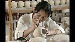 Women working in porcelain factory in Jingdezhen News Clip