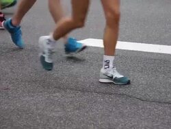Marathon runners Stock Footage
