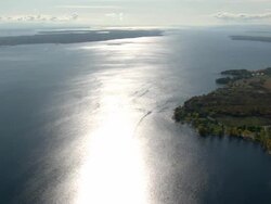 Shoreline Near Plattsburgh Stock Footage