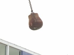 Wrecking Ball Demolishing The Purple Hotel Stock Footage