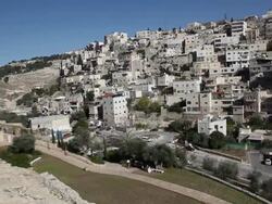 Jerusalem, view of the Silwan Muslim village Stock Footage