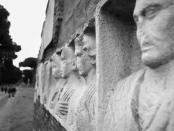 The Appian way in Rome, or Via Appia Antica Stock Footage