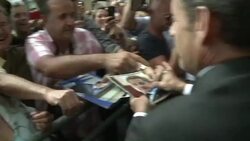 CLEAN : Ex-president Sarkozy lectures in France News Clip