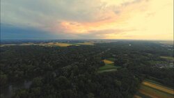 AERIAL View Across The Pannonian Plain Stock Footage