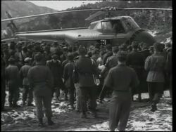 Marilyn Monroe visits troops in Korea Stock Footage