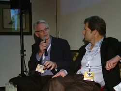 Andrew Joret & David Wagstaff at the happy egg co. & Ross Mathews Celebrate Hendependence Stock Footage