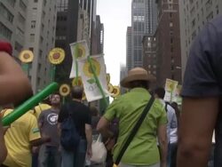 People's Climate March - NYC Stock Footage