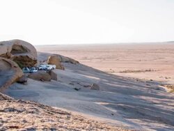 WS DS Camping In The Desert Stock Footage