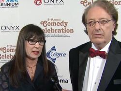INTERVIEW - Susie Novis and Dr. Brian Durie on Multiple Myeloma at The International Myeloma Foundation's 8th Annual Comedy Celebration Benefiting The Peter Boyle Research Fund Stock Footage