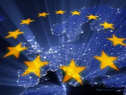 European Union background (loopable) Stock Footage