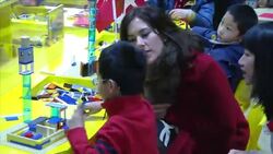 Crown Prince Frederik and Crown Princess Mary of Denmark visit LEGO education centre News Clip