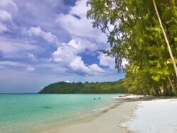 Bungalow on the beach Stock Footage