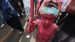 CLEAN : Colorful procession closes 10 days of Managuas patron festivity News Clip