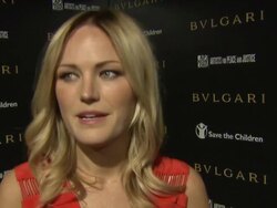 INTERVIEW: Malin Ackerman on coming out to support the children at the Bulgari Fundraiser Benefitting Save The Children And Artists For Peace & Justice at Beverly Hills CA. (Footage by WireImage Video/GettyImages) Stock Footage