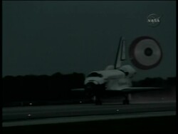 Discovery lands at Florida's Kennedy Space Center News Clip