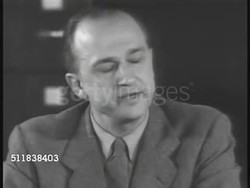 1941: FOREIGN-BORN AMERICANS: Slovene-American author & National Defense Consultant Louis Adamic at desk saying SOT immigrants can be great strength, 'backlog of energy & courage.' Instructional Video