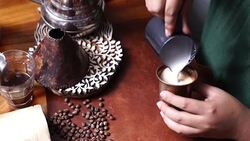 Coffee Latte art Stock Footage