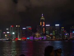 Hong Kong Harbour Night Shots News Clip