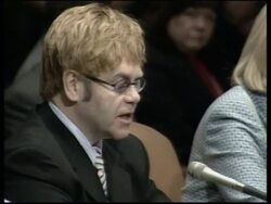 Elton John speaks out for AIDS News Clip