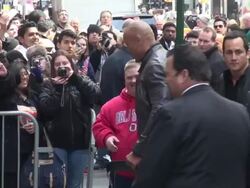 Dwayne 'The Rock' Johnson at Radio City Music Hall Stock Footage